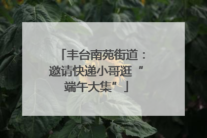 丰台南苑街道：邀请快递小哥逛“端午大集”