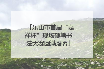 乐山市首届“嘉祥杯”现场硬笔书法大赛圆满落幕