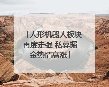 人形机器人板块再度走强 私募掘金热情高涨