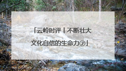 云岭时评丨不断壮大文化自信的生命力②