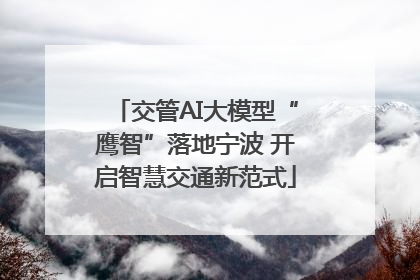 交管AI大模型“鹰智”落地宁波 开启智慧交通新范式