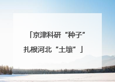 京津科研“种子”扎根河北“土壤”