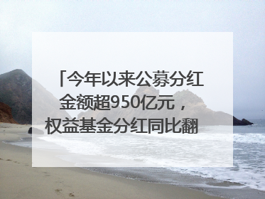 今年以来公募分红金额超950亿元，权益基金分红同比翻倍｜招财猫