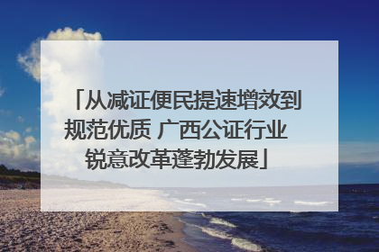 从减证便民提速增效到规范优质 广西公证行业锐意改革蓬勃发展