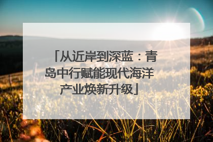 从近岸到深蓝：青岛中行赋能现代海洋产业焕新升级