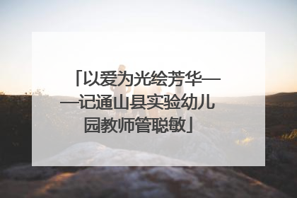 以爱为光绘芳华——记通山县实验幼儿园教师管聪敏
