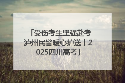 受伤考生坚强赴考 泸州民警暖心护送丨2025四川高考