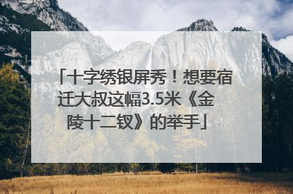 十字绣银屏秀！想要宿迁大叔这幅3.5米《金陵十二钗》的举手