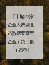 十堰27家企业入选湖北省数据要素型企业（第二批）名单