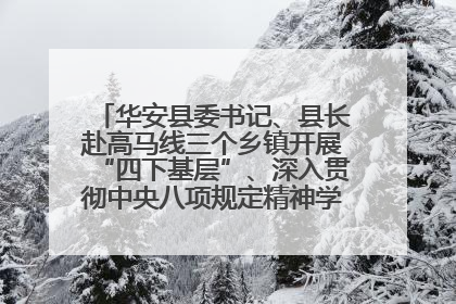 华安县委书记、县长赴高马线三个乡镇开展“四下基层”、深入贯彻中央八项规定精神学习教育工作调研