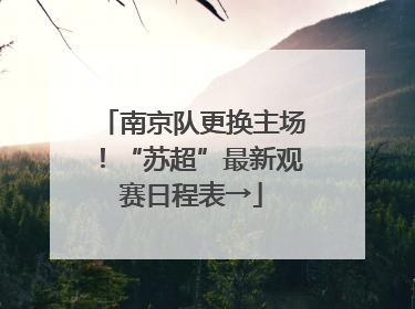 南京队更换主场！“苏超”最新观赛日程表→