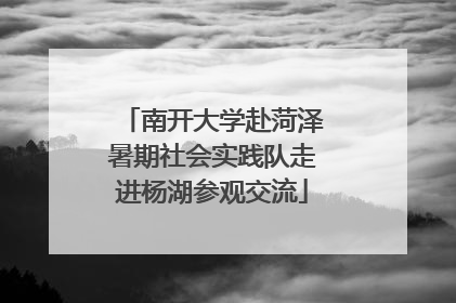 南开大学赴菏泽暑期社会实践队走进杨湖参观交流