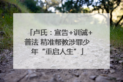 卢氏：宣告+训诫+普法 精准帮教涉罪少年“重启人生”