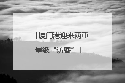 厦门港迎来两重量级“访客”