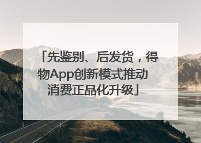 先鉴别、后发货，得物App创新模式推动消费正品化升级