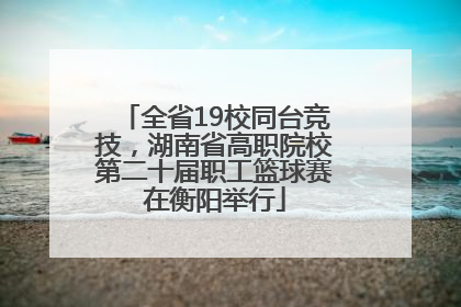 全省19校同台竞技，湖南省高职院校第二十届职工篮球赛在衡阳举行