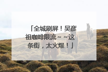全城刷屏！吴彦祖咖啡限流～～这条街，太火爆！