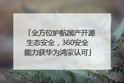 全方位护航国产开源生态安全，360安全能力获华为鸿蒙认可
