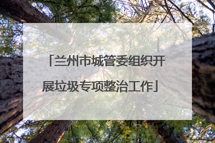 兰州市城管委组织开展垃圾专项整治工作
