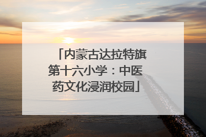 内蒙古达拉特旗第十六小学：中医药文化浸润校园