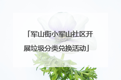 军山街小军山社区开展垃圾分类兑换活动