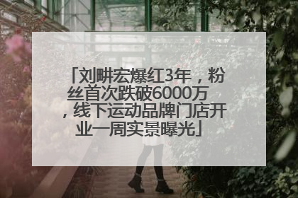 刘畊宏爆红3年，粉丝首次跌破6000万，线下运动品牌门店开业一周实景曝光