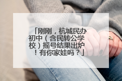 刚刚，杭城民办初中（含民转公学校）摇号结果出炉！有你家娃吗？