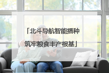 北斗导航智能播种 筑牢粮食丰产根基