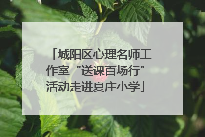 城阳区心理名师工作室“送课百场行”活动走进夏庄小学