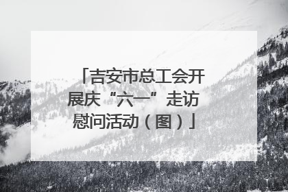 吉安市总工会开展庆“六一”走访慰问活动（图）