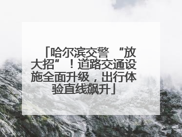 哈尔滨交警 “放大招”！道路交通设施全面升级，出行体验直线飙升