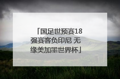 国足世预赛18强赛客负印尼 无缘美加墨世界杯
