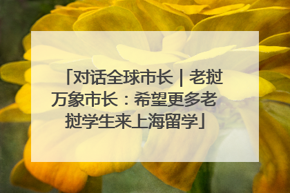 对话全球市长｜老挝万象市长：希望更多老挝学生来上海留学