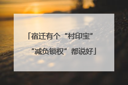宿迁有个“村印宝” “减负锁权”都说好