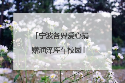 宁波各界爱心捐赠润泽库车校园