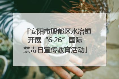安阳市殷都区水冶镇开展“6·26”国际禁毒日宣传教育活动