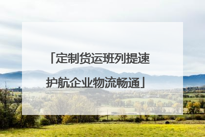 定制货运班列提速 护航企业物流畅通