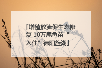增殖放流促生态修复 10万尾鱼苗“入住”德阳旌湖