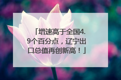 增速高于全国4.9个百分点，辽宁出口总值再创新高！
