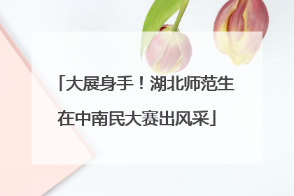 大展身手！湖北师范生在中南民大赛出风采