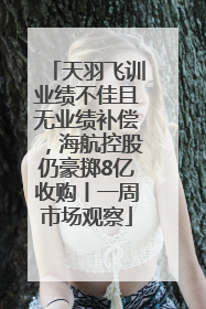 天羽飞训业绩不佳且无业绩补偿，海航控股仍豪掷8亿收购丨一周市场观察