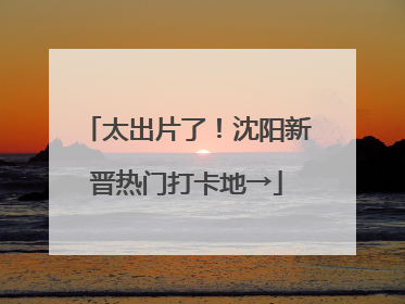太出片了！沈阳新晋热门打卡地→