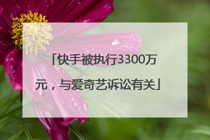 快手被执行3300万元，与爱奇艺诉讼有关