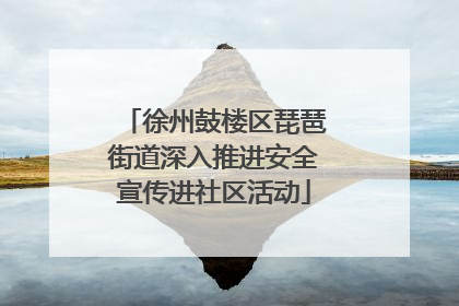 徐州鼓楼区琵琶街道深入推进安全宣传进社区活动