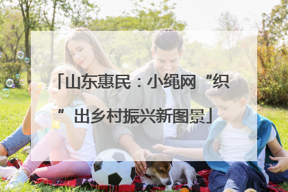 山东惠民：小绳网“织”出乡村振兴新图景