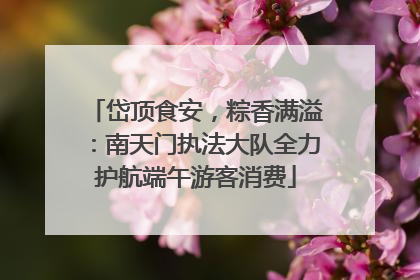 岱顶食安，粽香满溢：南天门执法大队全力护航端午游客消费