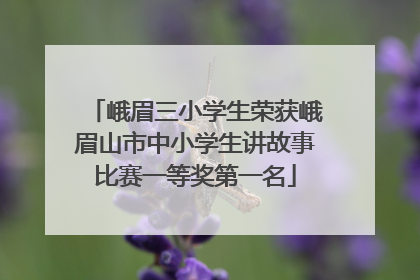 峨眉三小学生荣获峨眉山市中小学生讲故事比赛一等奖第一名