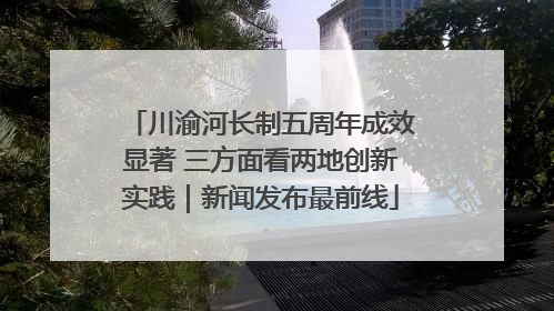 川渝河长制五周年成效显著 三方面看两地创新实践｜新闻发布最前线