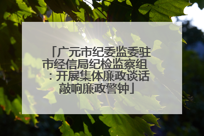 广元市纪委监委驻市经信局纪检监察组：开展集体廉政谈话 敲响廉政警钟