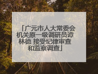 广元市人大常委会机关原一级调研员谭林德 接受纪律审查和监察调查